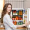 Compact Refrigerator Auto Defrost Mini Fridge Reversible Door-Beige